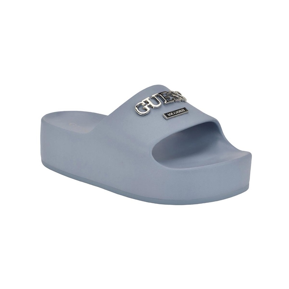 Guess Blue Platform Sandals with Contoured Footbed